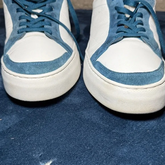 G. Brown Dynamic Low Top Sneaker Calfskin & Blue Suede Men's Size 12 Shoes